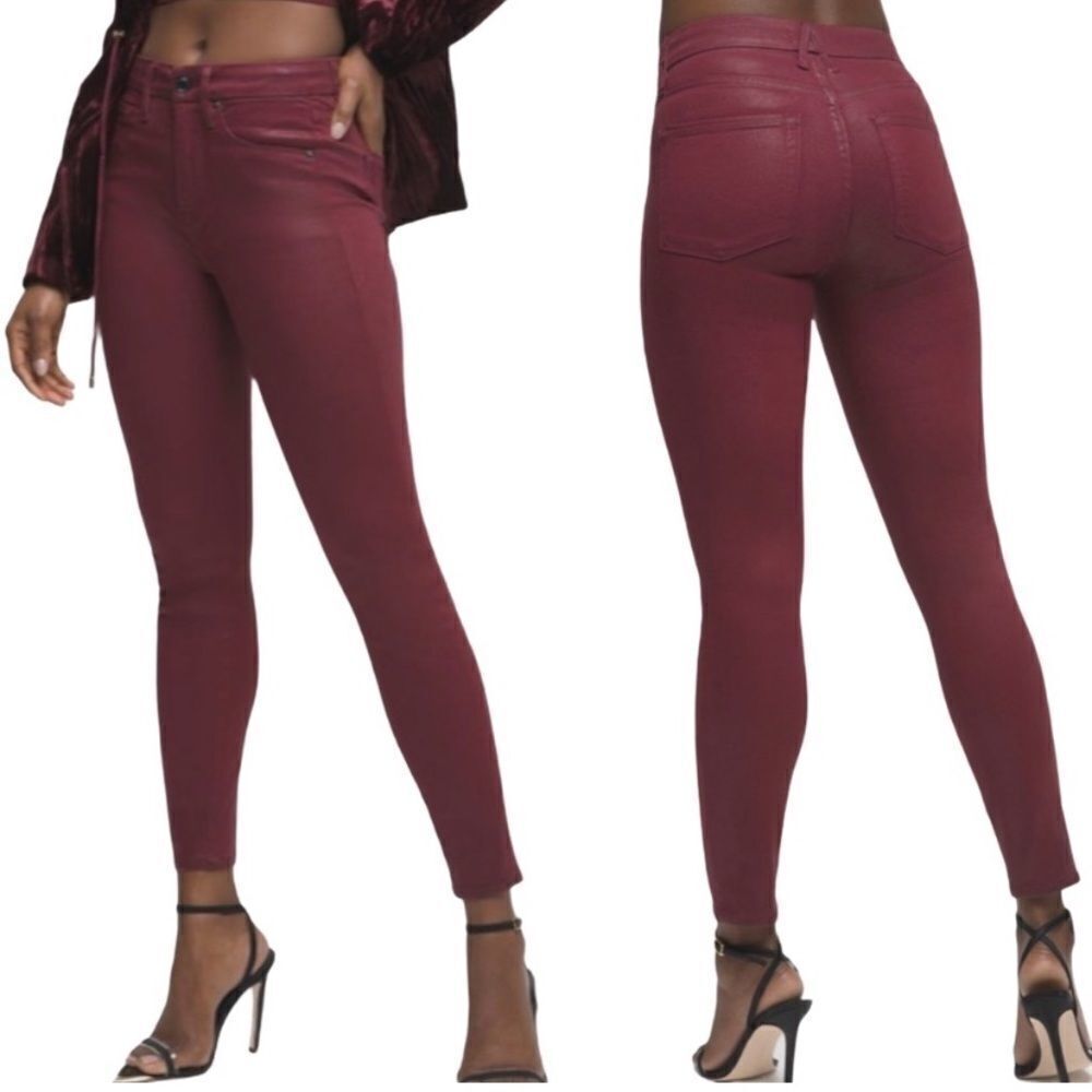 GOOD AMERICAN Good Legs Coated Skinny Jeans!